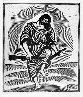 Christus zerbricht das Gewehr