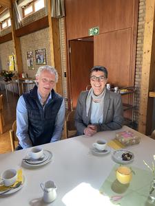 v.l.: Matthias Marx und Iris Neumann-Holbeck beim Empfang anlässlich ihrer Amtseinführung