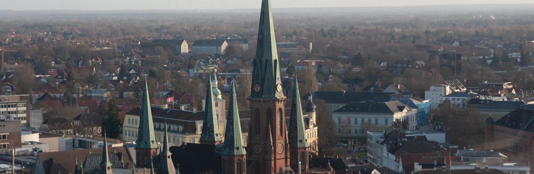Header Oldenburg von oben mit Lambertikirche 2019