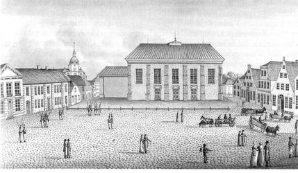 Außenansicht der klassizistischen St. Lamberti-Kirche Oldenburg 1820