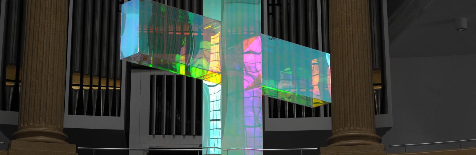 Lichtkreuz St. Lamberti-Kirche Oldenburg